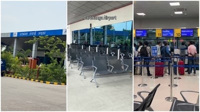A look inside the Darbhanga airport in Bihar. A look inside the Darbhanga airport in Bihar.