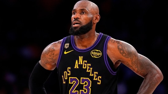 Los Angeles Lakers paid tribute to LeBron James with an emotional farewell statement. (AP)