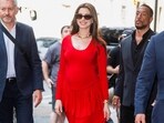 Anne Hathaway promotes The Odyssey in New York. 