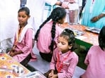 Enrolment festival at a school in Saharanpur on Wednesday. (Sourced)