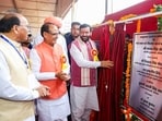 On this occasion, Chouhan and Saini also inaugurated and laid the foundation stones of development projects worth approximately  <span class='webrupee'>₹</span>125 crore for the Bawal Assembly constituency. (@NayabSainiBJP X)