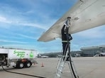 Aviation turbine fuel (ATF) now costs  <span class='webrupee'>₹</span>110 a litre in Delhi, industry sources said.