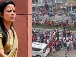 Moitra claimed she was “under attack” and accused BJP workers of being behind the incident.