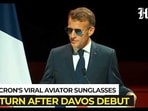 France's Macron wears viral aviator sunglasses at the 9th world congress France's Macron wears viral aviator sunglasses at the 9th world congress