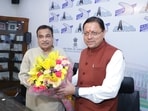 Chief Minister Pushkar Singh Dhami meets Union Road Transport and Highways Minister Nitin Gadkari in New Delhi to review major road and infrastructure projects for Uttarakhand.