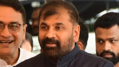 A day after defection, Sachin Ahir elected council’s deputy chairperson. (Bhushan Koyande/HT Photo) A day after defection, Sachin Ahir elected council’s deputy chairperson. (Bhushan Koyande/HT Photo)