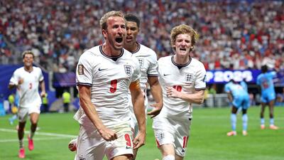 Harry Kane celebrates after scoring his team's first goal against Congo in Atlanta, Georgia. (Getty Images via AFP) Harry Kane celebrates after scoring his team's first goal against Congo in Atlanta, Georgia. (Getty Images via AFP)