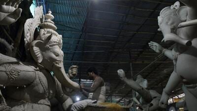 The court was hearing a PIL seeking a ban on the manufacture and immersion of PoP idols (HT Photo)