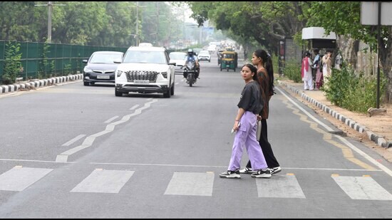 The worrying trend has continued this year as well, with 14 pedestrians already losing their lives till June 30. (HT Photo)