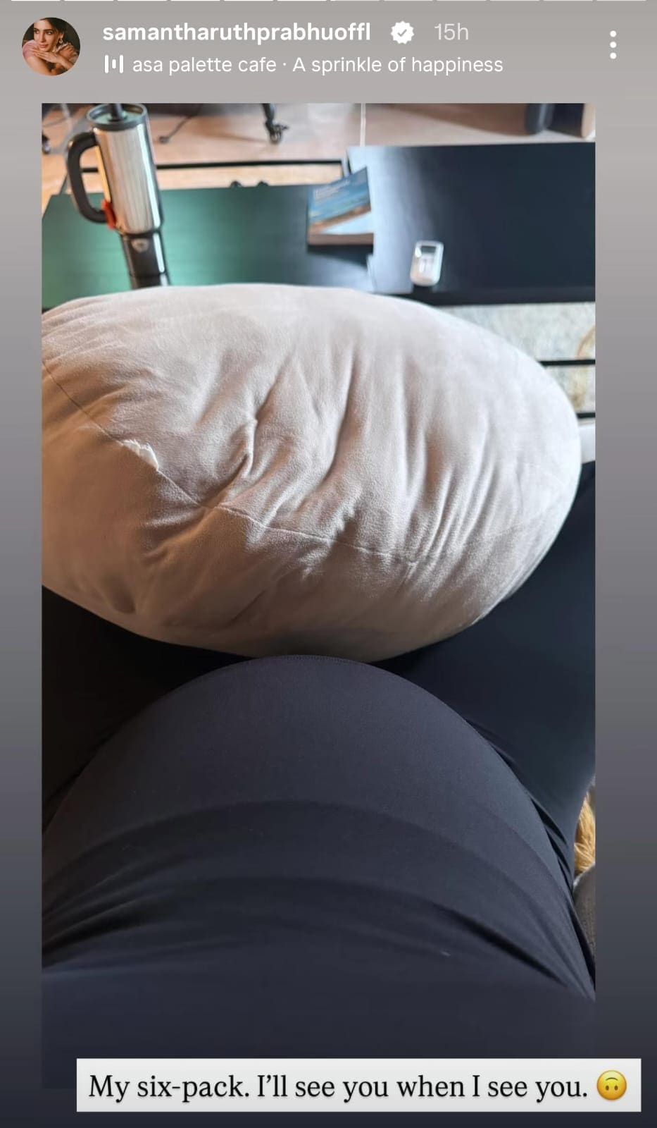 Samantha's Insta Story.