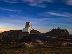 A view of NSF–DOE Rubin Observatory at twilight in November 2022. (HT FILE)