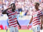 Balogun strikes before dismissal as 10-man USA cruise past Bosnia 2-0.