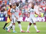 Leandro Trossard and Youri Tielemans had an angry confrontation.