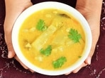 High-Protein Bottle Gourd Lentil Stew With Fresh Coriander