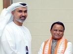 Odisha Chief Minister Mohan Charan Majhi meets CEO and Managing Director of International Holding Company (IHC), Syed Basar Shueb , in Bhubaneswar on Thursday. (ANI)