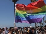  Interestingly, the movement to secure the rights of LGBTQ people is being instrumentalised to cover up its mass killing of Palestinians. ([Photo credit: AFP])