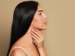 The thyroid is a gland that’s located in the front of the neck below the larynx  