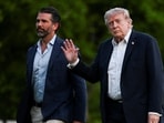 President Donald Trump and his son Donald Trump Jr. on May 3.
