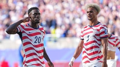 Balogun strikes before dismissal as 10-man USA cruise past Bosnia 2-0. (AP Photo)