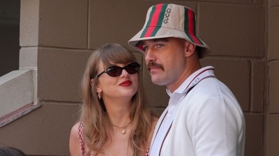 Inside Travis Kelce’s fake Taylor Swift ‘breakup contract’: Untold mystery details (Photo by TIMOTHY A. CLARY / AFP) (AFP)