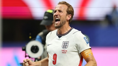Harry Kane scored a brace against DR Congo. (REUTERS)