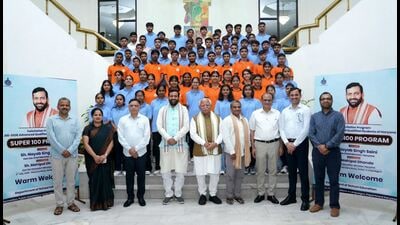 Saini said that 25 new Buniyaad centres will provide quality coaching facilities to more students across the state. (HT Photo)