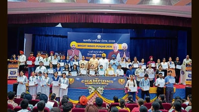 Students during the state event held at Guru Nanak Dev Bhawan in Ludhiana. (HT photo) Students during the state event held at Guru Nanak Dev Bhawan in Ludhiana. (HT photo)