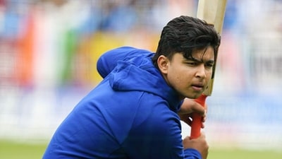 Vaibhav Sooryavanshi must be itching to get out there (AFP) Vaibhav Sooryavanshi must be itching to get out there (AFP)