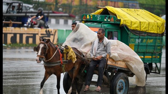 Delhi received rain on Wednesday night and the early hours of Thursday. (HT)