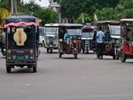Viral videos showed people using mobile applications to bring e-rickshaws to a halt.