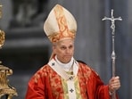 Pope Leo XIV leads a mass on the Solemnity of Saints Peter and Paul, Rome's patron saints, at St Peter's basilica in The Vatican.