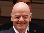 FIFA President Gianni Infantino attends the FIFA World Cup 2026 Round of 32 match between Spain and Austria on July 2.