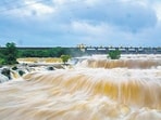 Pune, India - Aug. 4, 2019: Khadakwasla dam after releasing around 30000 quesecs of water in Pune, India, on Sunday, August 4, 2019. (Photo by Sanket Wankhade/HT PHOTO)