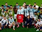 Portugal's Cristiano Ronaldo and teammates pose with a shirt in memory of former player Diogo Jota ahead of the one year anniversary of his death, as Portugal qualify for the Round of 16 stage of the World Cup.
