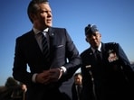 Secretary of Defense Pete Hegseth with Brown in January 2025