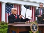 President Trump unveiled sweeping tariffs at the White House on April 2, 2025.