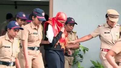 Siya Goyal, 20, is in jail on allegations of conspiring with her supposed romantic partner, Chetan Chaudhary, in the death of her fiancé, Ketan Agarwal. (Photo credit: ANI) Siya Goyal, 20, is in jail on allegations of conspiring with her supposed romantic partner, Chetan Chaudhary, in the death of her fiancé, Ketan Agarwal. (Photo credit: ANI)