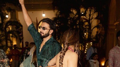 Ranveer Singh with cousin Saumya Hingorani in Goa. Ranveer Singh with cousin Saumya Hingorani in Goa.