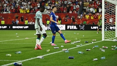 Croatia fans weren't pleased after VAR ruled out Josko Gvardiol’s goal (REUTERS)