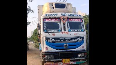 Truck owner will be served notice soon to ascertain the identity of the driver (HT Photo) Truck owner will be served notice soon to ascertain the identity of the driver (HT Photo)