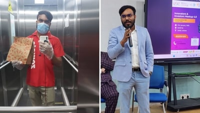 The tech founder who once worked as a Zomato rider. (Suraj Biswas) The tech founder who once worked as a Zomato rider. (Suraj Biswas)