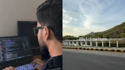 A man explains why he chose peace, savings and family in Udaipur over higher salaries in metro cities. (Instagram/arpitmenaria)