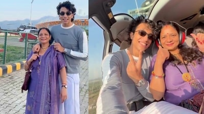 A man left his mother emotional after treating her to her first helicopter ride. (Instagram/yogeshrawat04) A man left his mother emotional after treating her to her first helicopter ride. (Instagram/yogeshrawat04)