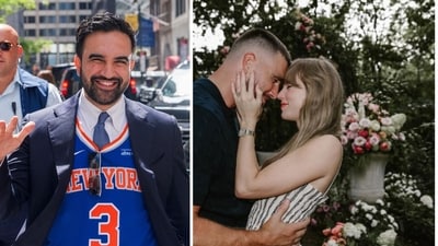 NYC Mayor Zohran Mamdani reveals he was once a big Taylor Swift fan. (AP Photo/Adam Gray, taylorswift/Instagram)