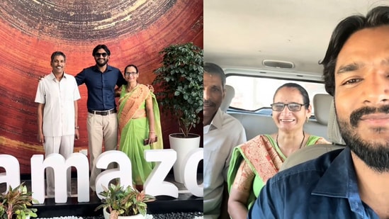 Amazon employee takes parents on Bengaluru office tour. (Instagram/@thessyadav_)