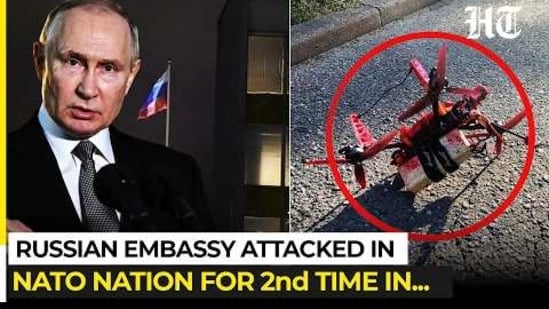 Russian embassy attacked in NATO nation for 2nd time