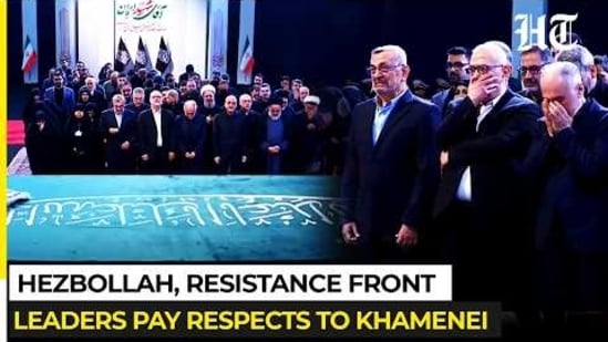 Hezbollah, Resistance Front leaders pay respects to Iran's Ali Khamenei