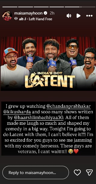 Samay Raina via Instagram Stories.