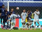 In recent years, free-kick takers have opted for a low, driven shot along the ground.