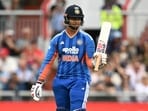 Vaibhav Sooryavanshi during his debut in Old Trafford.
